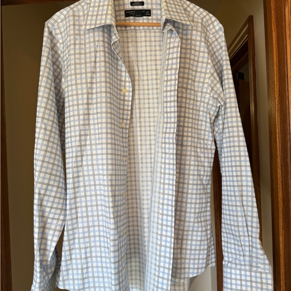 Brooks Brothers Men's Blue Checkered Shirt
